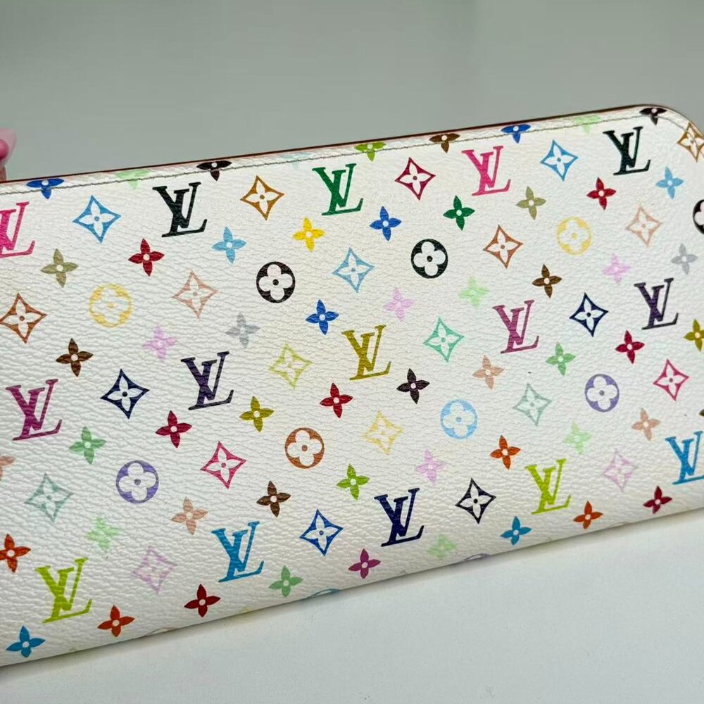 Louis Vuitton White Multicolor Wallet with Colorful Monogram Design - Picture 6 of 8